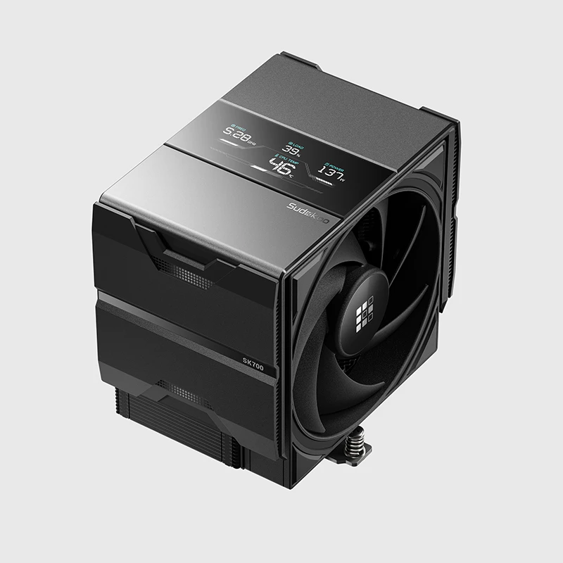 Sudokoo SK700V AM5-Designated CPU Air Cooler Single Tower 7 Heatpipes Digital Display Black