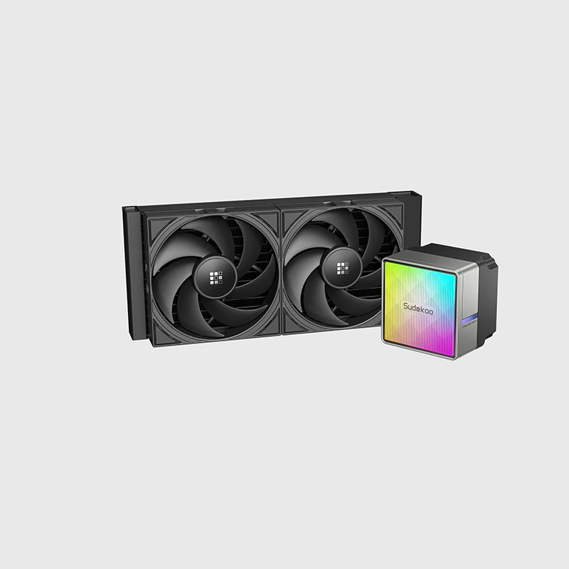 Sudokoo NEXAURA 240 Black AIO Liquid CPU Cooler PWM Pump ARGB Pump Head TDP 280W FDB Fans